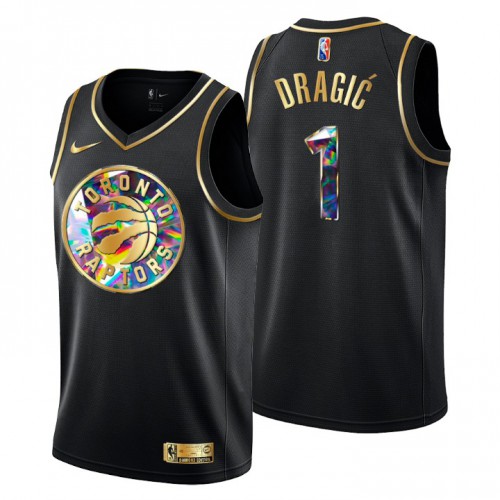 Toronto Toronto Raptors #1 Goran Dragic Men’s Golden Edition Diamond Logo 2021/22 Swingman Jersey – Black Men’s