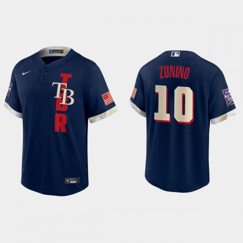 Tampa Bay Tampa Bay Rays #10 Mike Zunino 2021 Mlb All Star Game Fan’s Version Navy Jersey Men’s