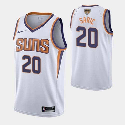 Nike Phoenix Suns #20 Dario Saric Men’s 2021 NBA Finals Bound Swingman Association Edition Jersey White Men’s