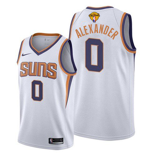 Nike Phoenix Suns #0 Ty-Shon Alexander Men’s 2021 NBA Finals Bound Swingman Association Edition Jersey White Men’s