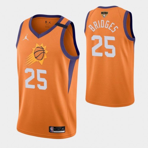 Phoenix Phoenix Suns #25 Mikal Bridges Men’s 2021 NBA Finals Bound Statement Edition NBA Jersey Orange Men’s