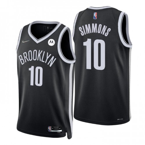 Nike Brooklyn Nets #10 Ben Simmons Black Women’s 2021-22 NBA 75th Anniversary Diamond Swingman Jersey – Icon Edition Womens