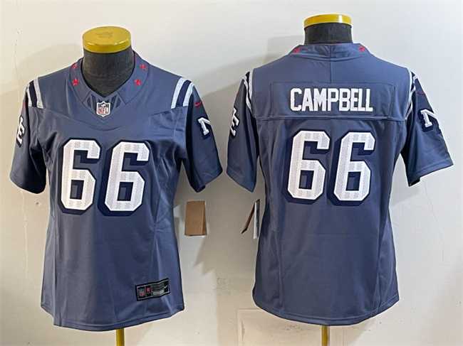 Women%27s New England Patriots #66 Will Campbell 2025 %27Rivalries%27 Stitched Jersey