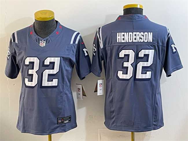 Women%27s New England Patriots #32 TreVeyon Henderson 2025 %27Rivalries%27 Stitched Jersey