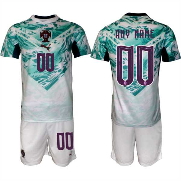 Men%27s Portugal Team Custom Green 2026 World Cup Away Soccer Jersey Suit