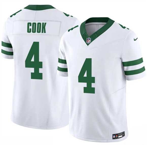 Men%27s New York Jets #4 Brady Cook White 2025 F.U.S.E. Vapor Untouchable Limited Stitched Jersey Dzhi