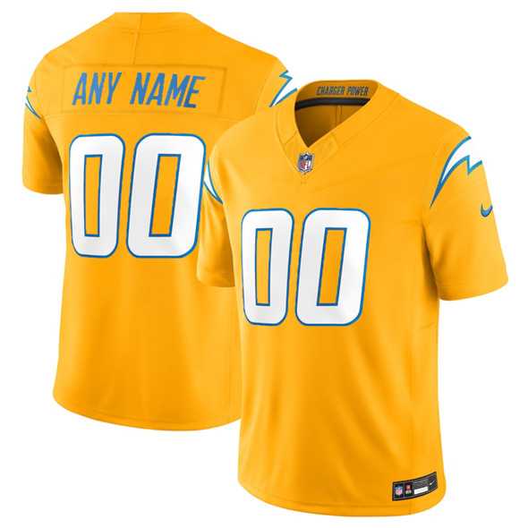 Men%27s Los Angeles Chargers Active Player Custom Gold 2025 F.U.S.E. Alternate Vapor Limited Football Stitched Jersey