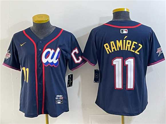 Youth American League #11 Jose Ramirez Navy 2025 All-Star Edition Limited Stitched Jersey