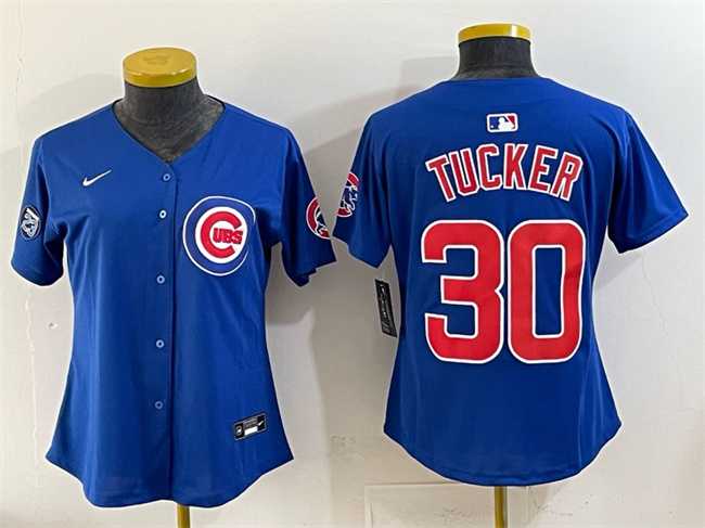 Youth Chicago Cubs #30 Kyle Tucker Royal %27Ryne Sandberg Tribute%27 Vapor Limited V2 Stitched Jersey