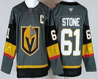 Men%27s Vegas Golden Knights #61 Mark Stone Gray Authentic Jersey