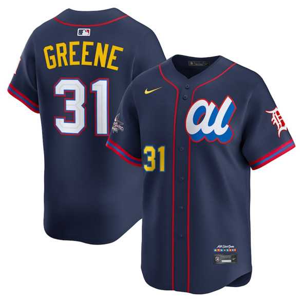 Men%27s American League #31 Riley Greene Navy 2025 All-Star Edition Limited Stitched Baseball Jersey