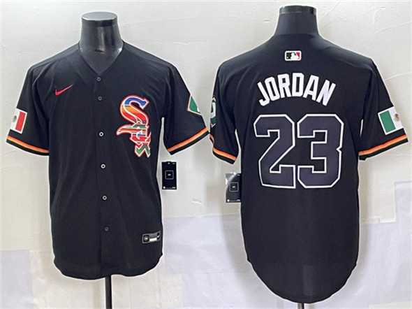 Men%27s Chicago White Sox #23 Michael Jordan Black Mexico Limited Stitched Baseball Jersey