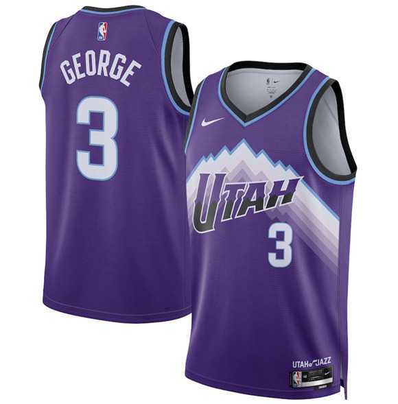 Men%27s Utah Jazz #3 Keyonte George Purple 2025 Icon Edition Stitched Jersey Dzhi