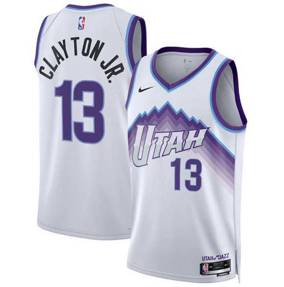 Men%27s Utah Jazz #13 Walter Clayton Jr. White 2025 Association Edition Stitched Jersey Dzhi