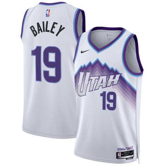 Men%27s Utah Jazz #19 Ace Bailey White 2025 Association Edition Stitched Jersey Dzhi