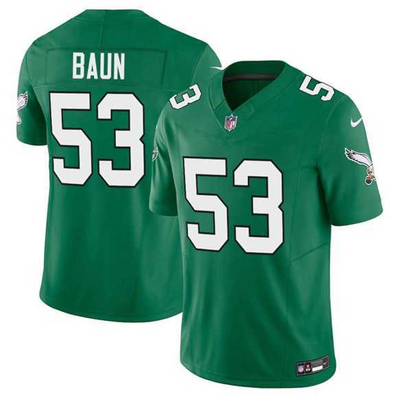 Men & Women & Youth Philadelphia Eagles #53 Zack Baun Kelly Green 2025 F.U.S.E. Vapor Untouchable Limited Stitched Jersey