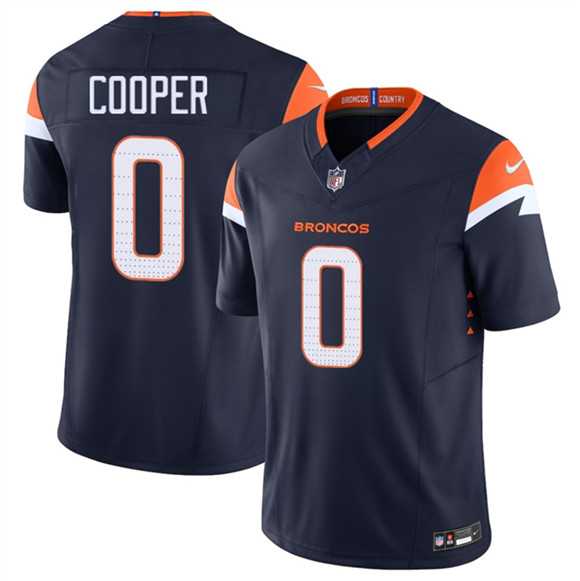 Men%27s Denver Broncos #0 Jonathon Cooper Navy F.U.S.E. Vapor Limited Stitched Jersey Dzhi