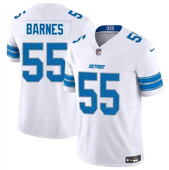 Men%27s Detroit Lions #55 Derrick Barnes White 2025 F.U.S.E. Vapor Limited Stitched Game Jersey Dzhi