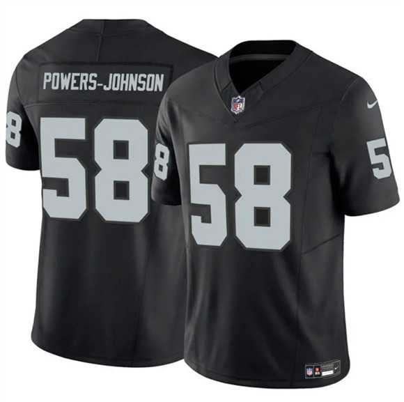 Men%27s Las Vegas Raiders #58 Jackson Powers-Johnson Black 2025 F.U.S.E. Vapor Untouchable Limited Stitched Jersey Dzhi