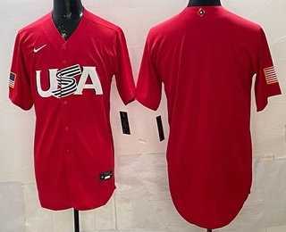 Men%27s USA Blank Red 2026 World Baseball Classic Cool Base Jersey
