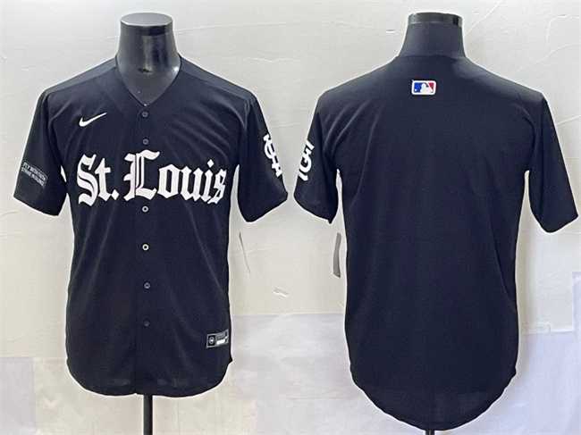 Men%27s St. Louis Cardinals Blank Black %27Gothic Legacy Edition%27 Vapor Premier Limited Stitched Baseball Jersey
