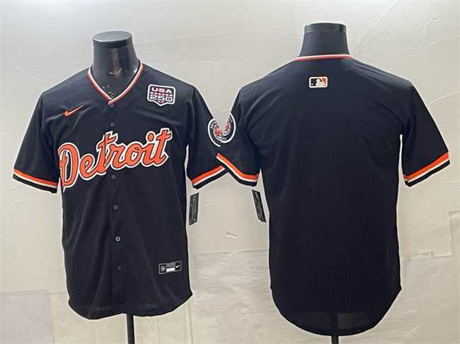 Men%27s Detroit Tigers Blank Navy 2026 Alternate USA 250%27 Patch Vapor Premier Limited Stitched Jersey Dzhi