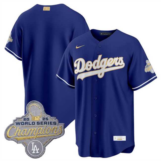 Men%27s Los Angeles Dodgers Blank Royal 2026 Alternate Gold Collection Stadium Stitched Jersey Dzhi