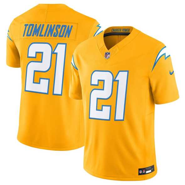 Men%27s Los Angeles Chargers #21 LaDainian Tomlinson Gold 2025 F.U.S.E. Alternate Vapor Limited Stitched Jersey