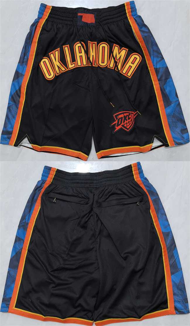 Men%27s Oklahoma City Thunder Black Shorts (Run Small)