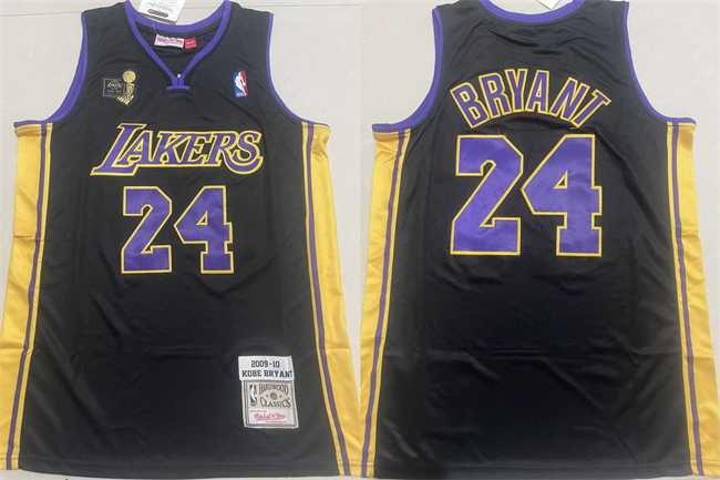 Men%27s Los Angeles Lakers #24 Kobe Bryant Black Throwback Stitched Basketball Jersey