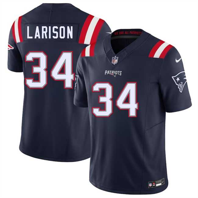 Men & Women & Youth New England Patriots #34 Lan Larison Navy 2025 F.U.S.E. Vapor Limited Stitched Jersey