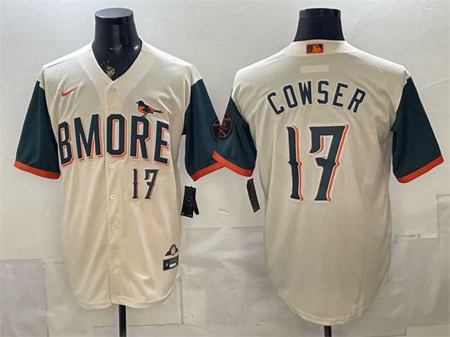 Men%27s Baltimore Orioles #17 Colton Cowser Natural 2026 City Connect Stadium Stitched Jersey