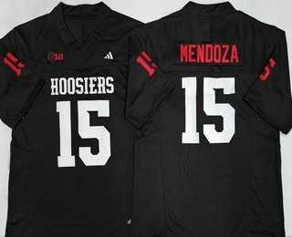 Men%27s Indiana Hoosiers #15 Fernando Mendoza Black College Jersey