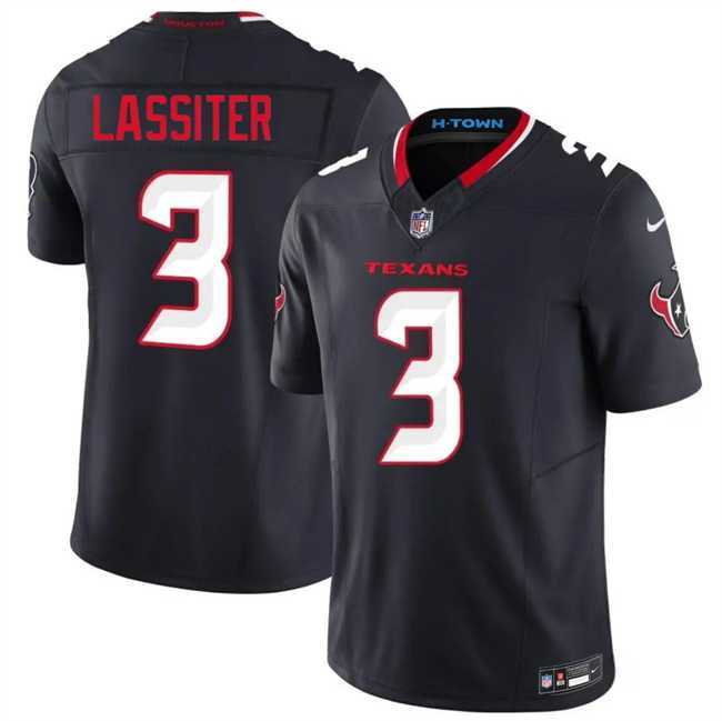 Men%27s Houston Texans #3 Kamari Lassiter Navy 2026 F.U.S.E. Vapor Limited Stitched Jersey Dzhi