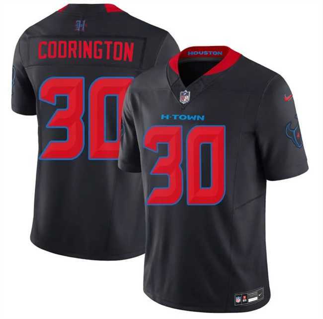 Men%27s Houston Texans #30 Brandon Codrington Navy 2nd Alternate 2026 F.U.S.E. Vapor Limited Stitched Jersey Dzhi
