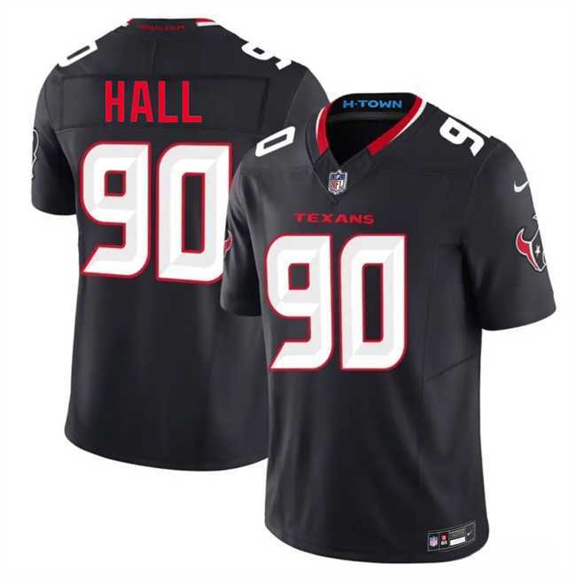Men%27s Houston Texans #90 Logan Hall Navy 2nd Alternate 2026 F.U.S.E. Vapor Limited Stitched Jersey Dzhi