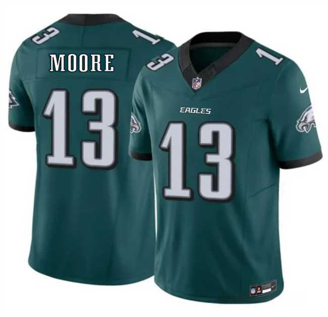 Men%27s Philadelphia Eagles #13 Elijah Moore Green 2026 F.U.S.E. Vapor Untouchable Limited Stitched Jersey Dzhi