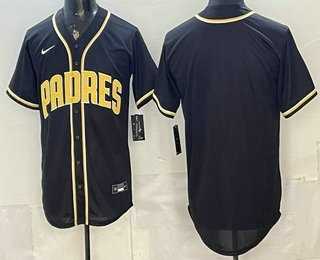 Men%27s San Diego Padres Blank 2026 Black Fashion Cool Base Baseball Jersey