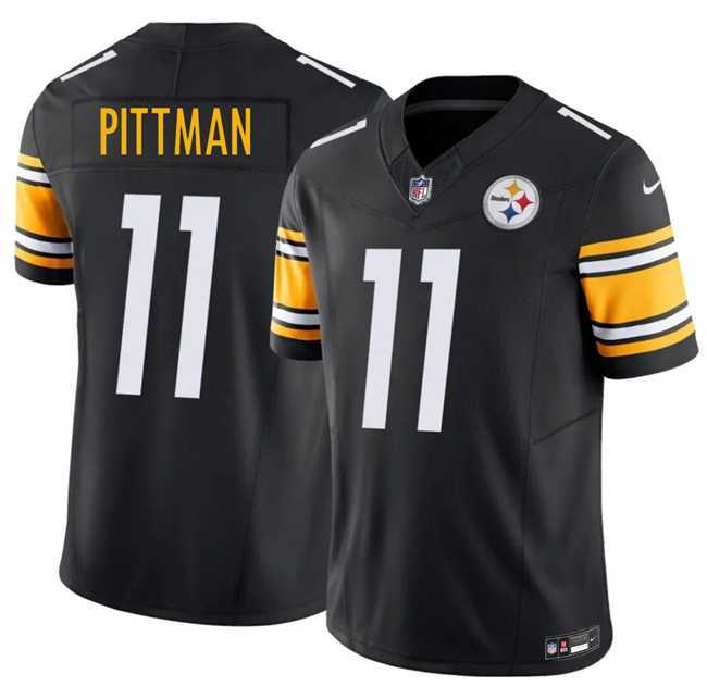 Men%27s Pittsburgh Steelers #11 Michael Pittman Jr Black 2025 F.U.S.E. Vapor Limited Stitched Jersey Dzhi
