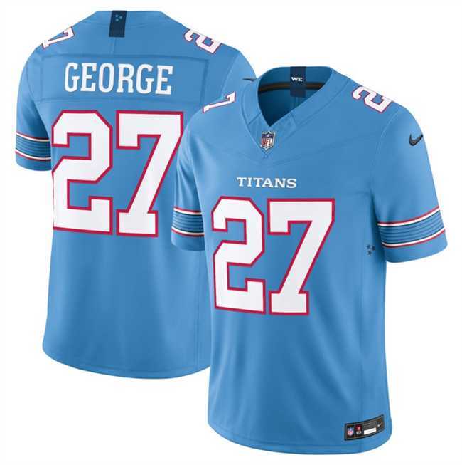 Men%27s Tennessee Titans #27 Eddie George Light Blue 2026 F.U.S.E. Vapor Limited Stitched Jersey Dzhi