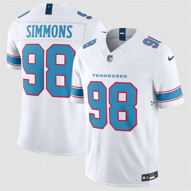 Men%27s Tennessee Titans #98 Cameron Ward White 2026 F.U.S.E. Vapor Limited Stitched Jersey Dzhi