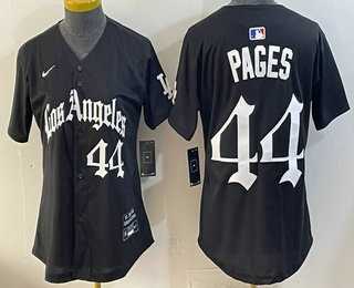 Women%27s Los Angeles Dodgers #44 Andy Pages Black Gothic Edition Vapor Premier Limited Jersey