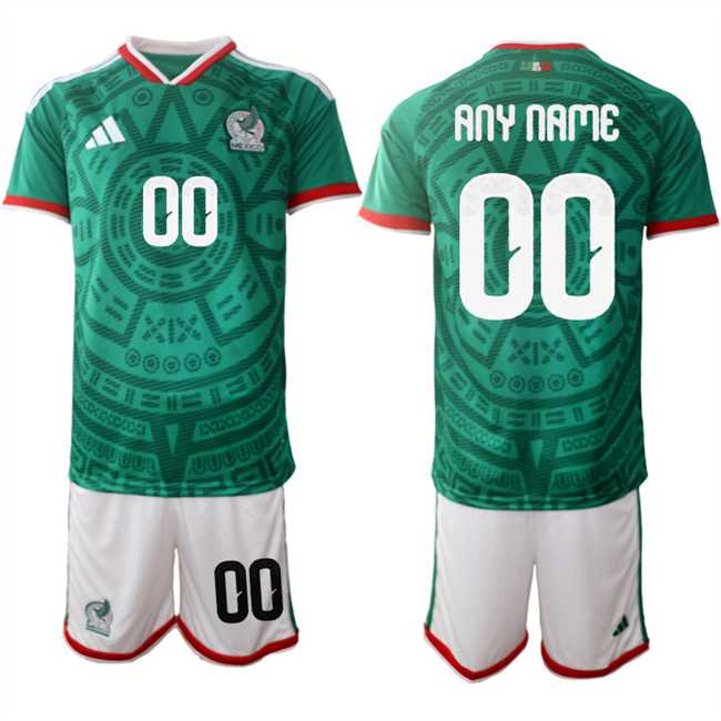 Men%27s Mexico Custom Green 2025-26 Home Soccer Jersey Suit
