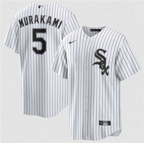 Men%27s Chicago White Sox #5 Munetaka Murakami White Cool Base Stitched Jersey Dzhi