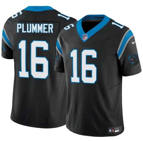 Men & Women & Youth Carolina Panthers #16 Jack Plummer Black 2024 F.U.S.E. Vapor Limited Stitched Jersey