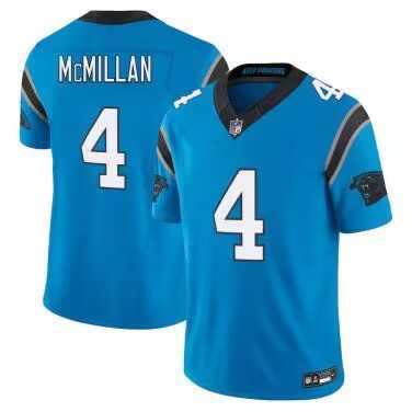 Men & Women & Youth Carolina Panthers #4 Tetairoa McMillan Blue Limited Stitched Jersey