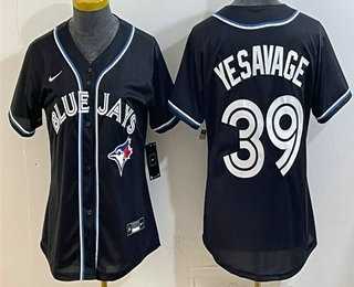Women%27s Toronto Blue Jays #39 Trey Yesavage 2026 Black Fashion Cool Base Jersey