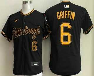 Youth Pittsburgh Pirates #6 Konnor Griffin Black Alternate Limited Jersey