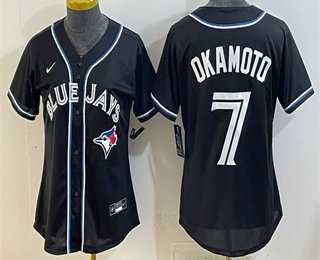 Youth Toronto Blue Jays #7 Kazuma Okamoto 2026 Black Fashion Cool Base Jersey