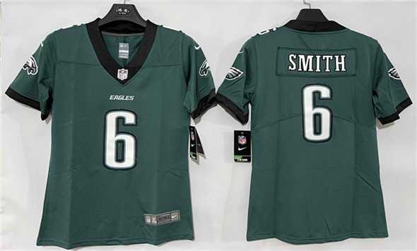 Women%27s Philadelphia Eagles #6 DeVonta Smith Green New Vapor Untouchable Limited Stitched Jersey